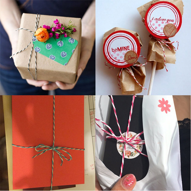 Currently Available Wholesale 10M/Tie Color Double-Strand Paper Rope Clothing Tag Children's Handmade DIY Woven Raffia Paper Rope