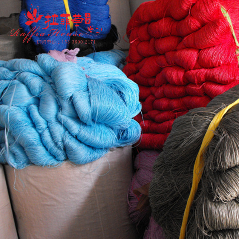 Factory Direct Sales Color Raffia Paper Rope Processing Factory Weaving Environmentally Friendly Green Double Strand Paper Rope