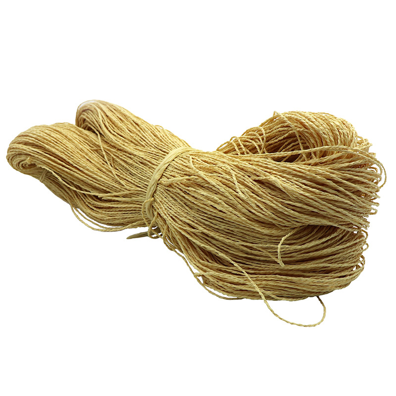 Factory Direct Sales Color Raffia Paper Rope Processing Factory Weaving Environmentally Friendly Green Double Strand Paper Rope