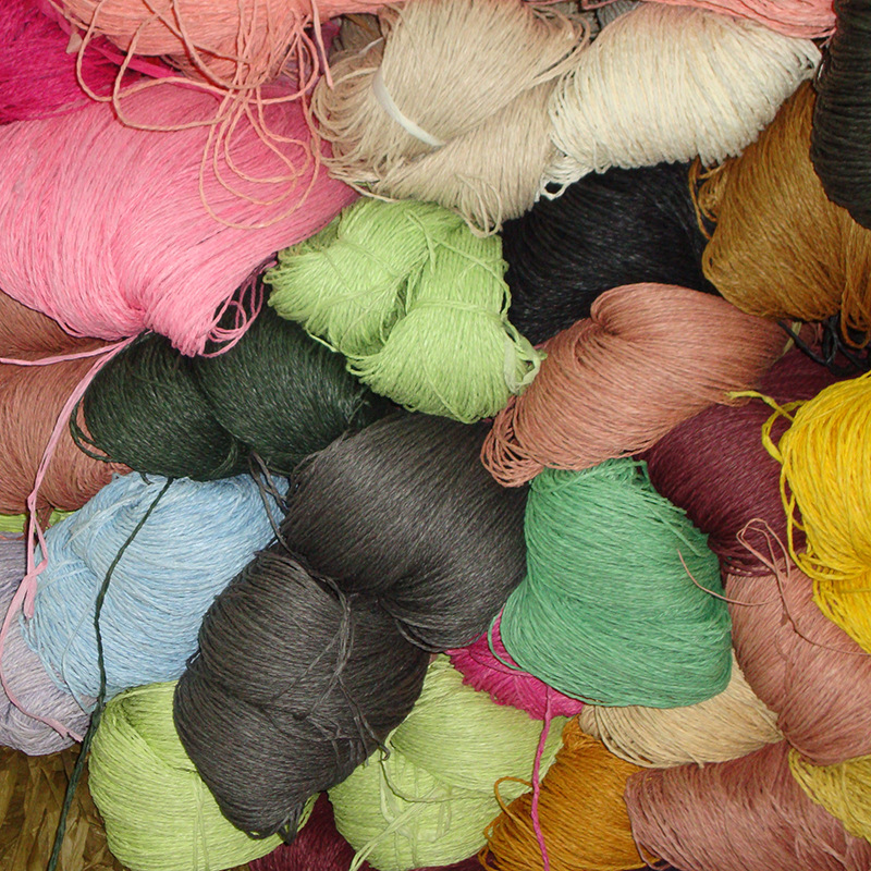 Factory Direct Sales Color Raffia Paper Rope Processing Factory Weaving Environmentally Friendly Green Double Strand Paper Rope