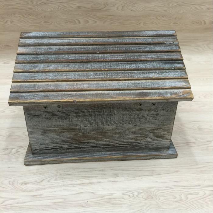 Solid wood multi-function Storage Box Retro old Wooden Box House Shaped Wooden Box Jewelry box Jewelry Box