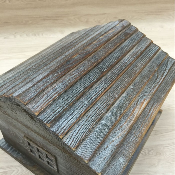 Solid wood multi-function Storage Box Retro old Wooden Box House Shaped Wooden Box Jewelry box Jewelry Box