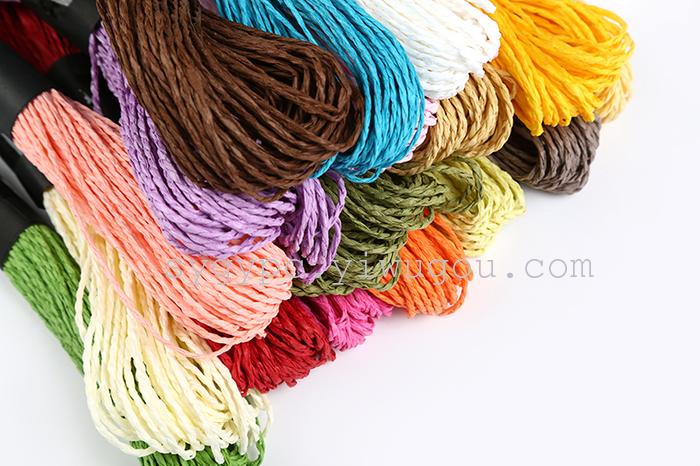 Factory Direct Sales 1.1 Double-Strand Paper String, Raffia Rope Handmade Braided Rope Jute Rope Factory Direct Sales 1.1 Double-Strand Paper String, Raffia Rope Handmade Braided Rope Jute Rope