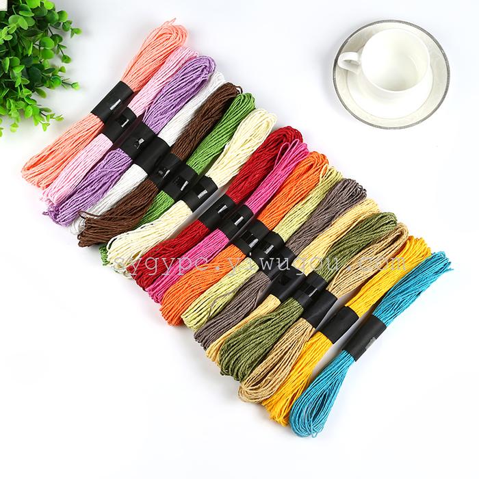 Factory Direct Sales 1.1 Double-Strand Paper String, Raffia Rope Handmade Braided Rope Jute Rope Factory Direct Sales 1.1 Double-Strand Paper String, Raffia Rope Handmade Braided Rope Jute Rope