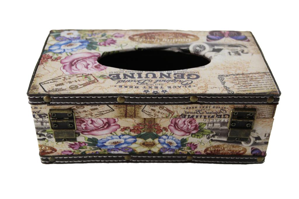 European retro fashion creative wooden box paper napkin box