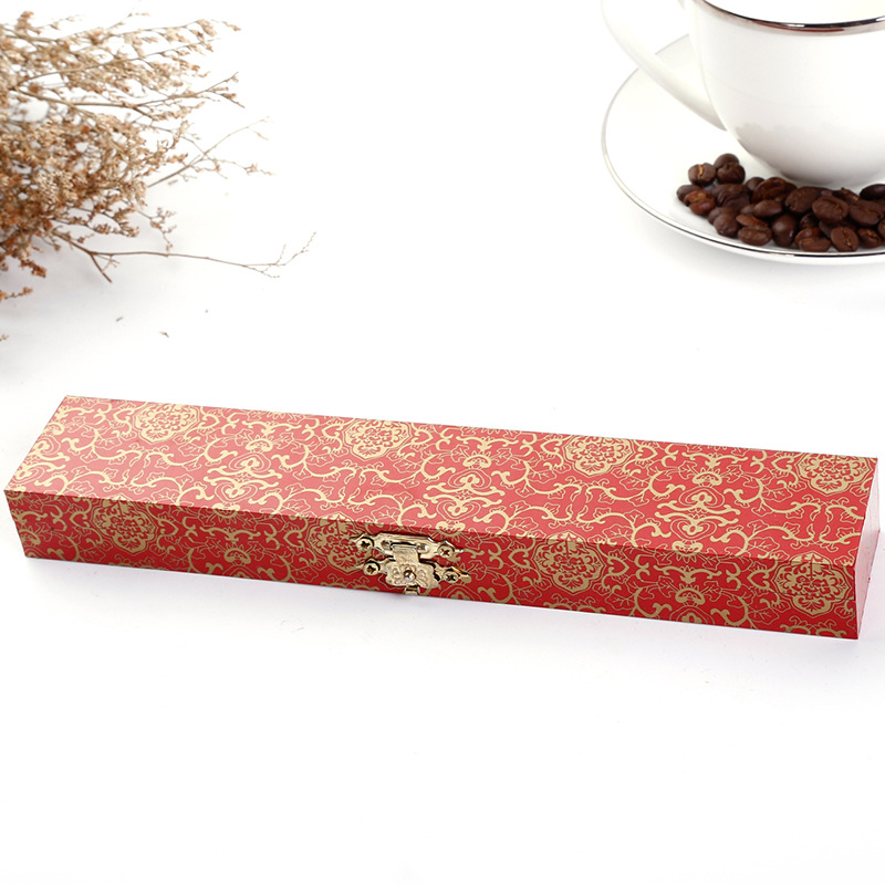 In Stock Wholesale PVC Wooden Box Jewelry Box Red Stripe Pattern Jewelry Box Jewelry Box Printable Logo