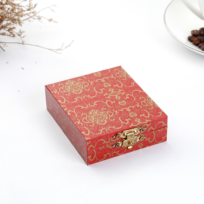 In Stock Wholesale PVC Wooden Box Jewelry Box Red Stripe Pattern Jewelry Box Jewelry Box Printable Logo