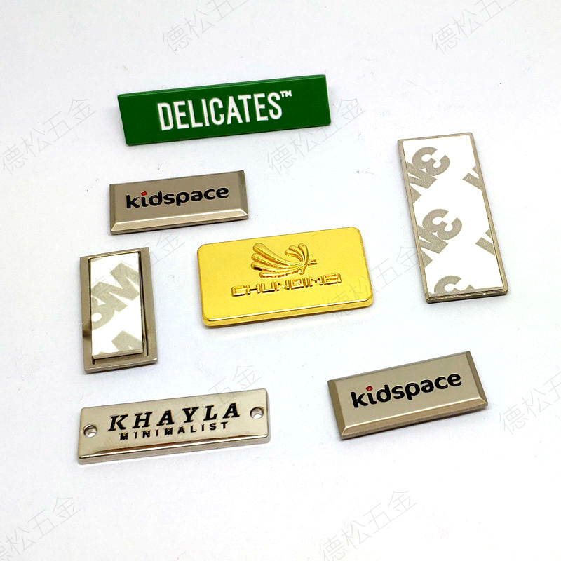 Factory Customized Nameplate Cutter Wooden Box Commercial Label Golden Wine Label Zinc Alloy Concave-Convex Glass Bottle Three-Dimensional Label