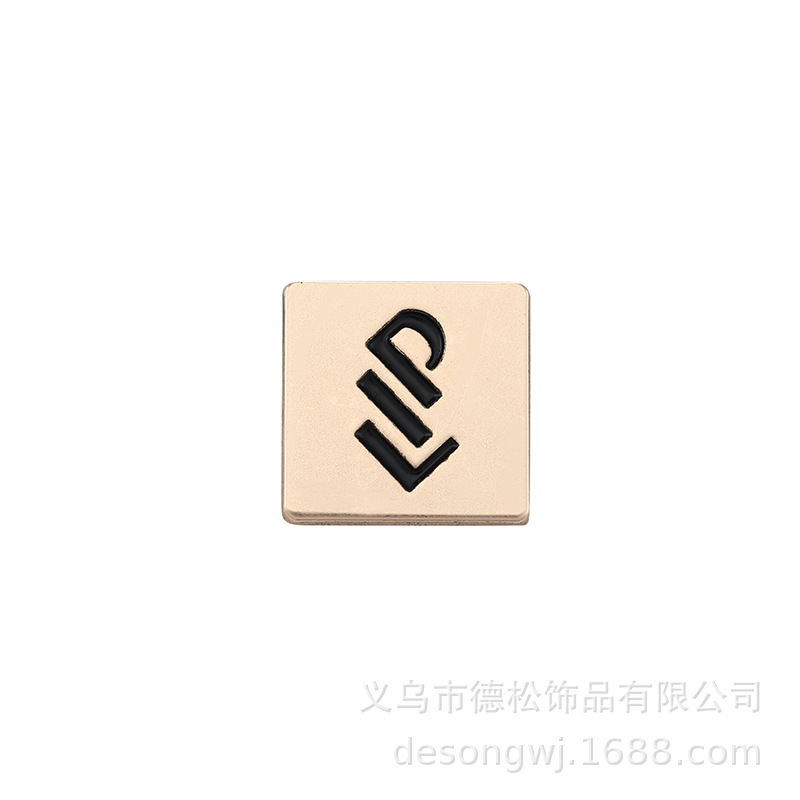 Factory Customized Nameplate Cutter Wooden Box Commercial Label Golden Wine Label Zinc Alloy Concave-Convex Glass Bottle Three-Dimensional Label