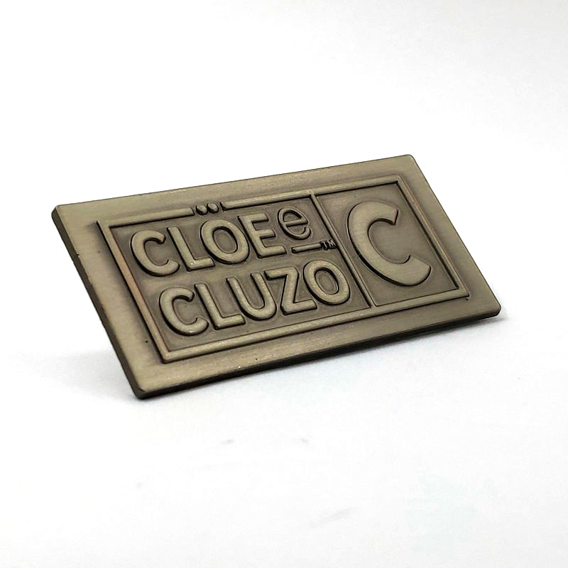 Factory Customized Nameplate Cutter Wooden Box Commercial Label Golden Wine Label Zinc Alloy Concave-Convex Glass Bottle Three-Dimensional Label