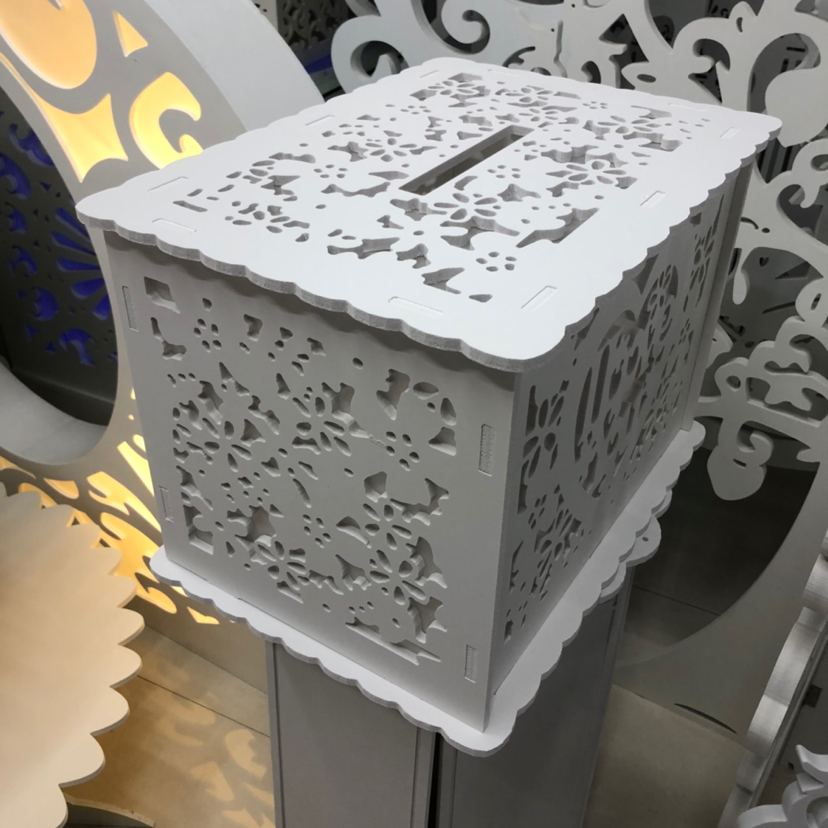 The Spot home furnishing with a will be carved hollow wooden letter box, card box cross - border wedding decorative the greeting card wooden box