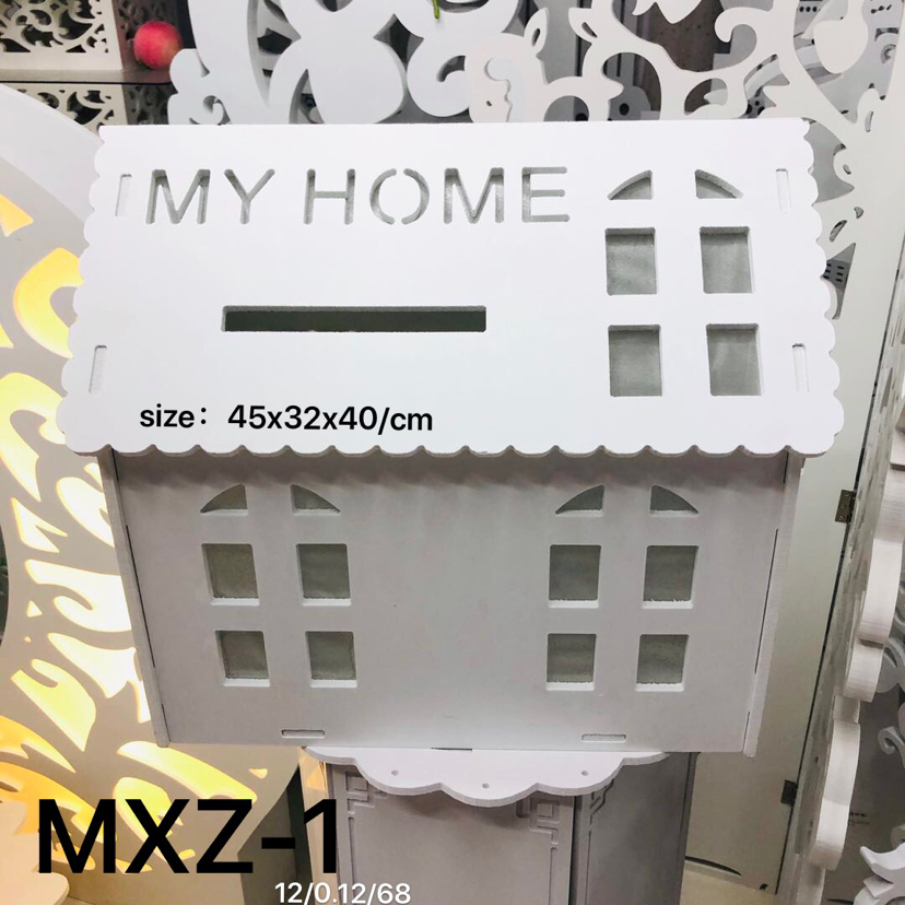 The Spot home furnishing with a will be carved hollow wooden letter box, card box cross - border wedding decorative the greeting card wooden box