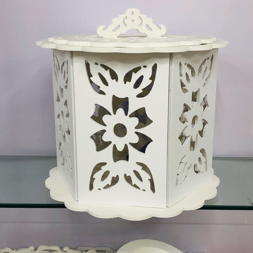 The Spot home furnishing with a will be carved hollow wooden letter box, card box cross - border wedding decorative the greeting card wooden box