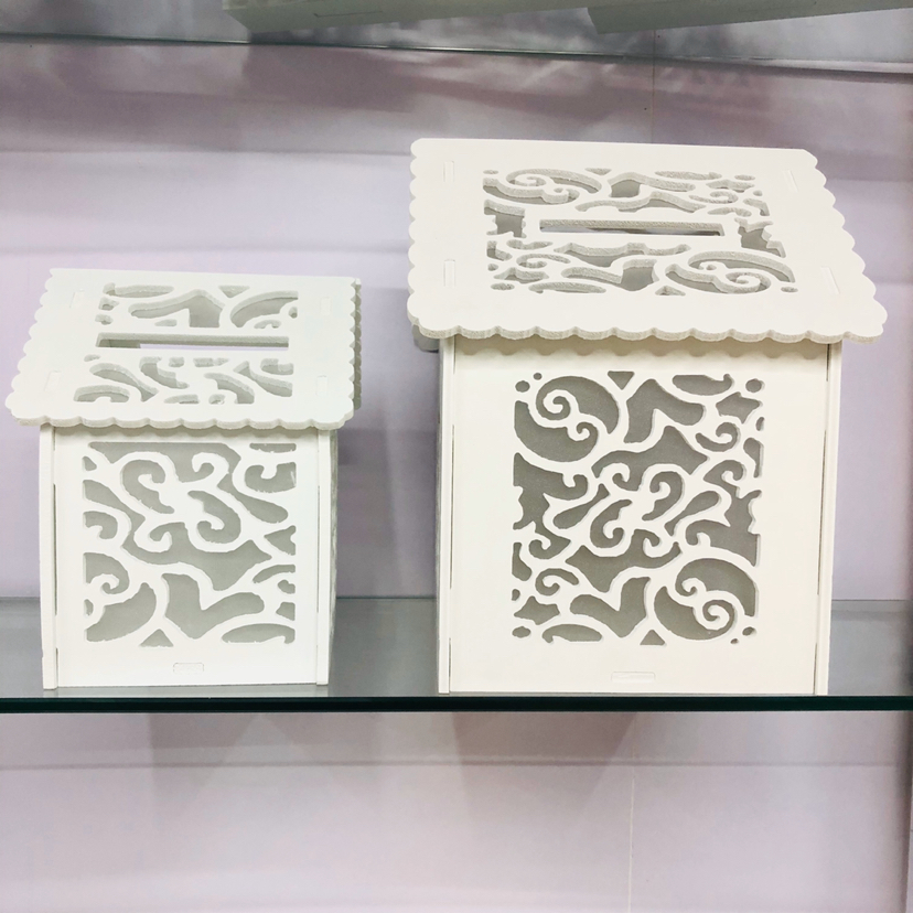 The Spot home furnishing with a will be carved hollow wooden letter box, card box cross - border wedding decorative the greeting card wooden box