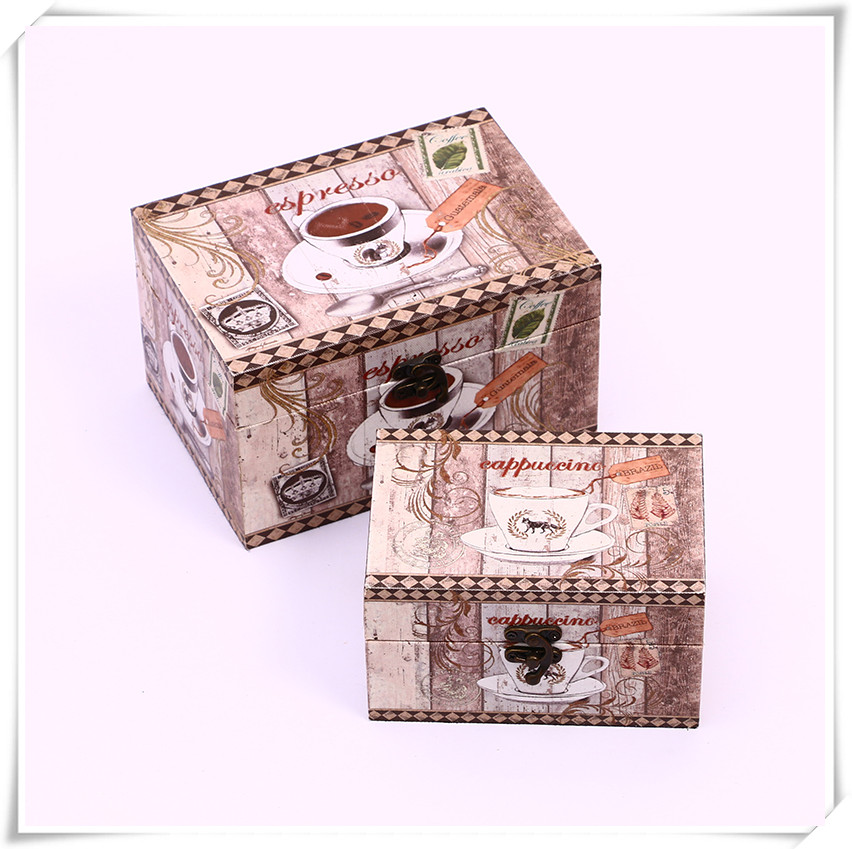 Retro Rectangular Large and Medium Size Small Storage Box with Lock Wooden Box Solid Wood Box Wooden Small Storage Box