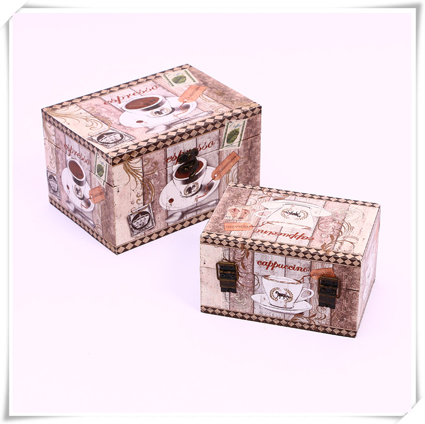 Retro Rectangular Large and Medium Size Small Storage Box with Lock Wooden Box Solid Wood Box Wooden Small Storage Box