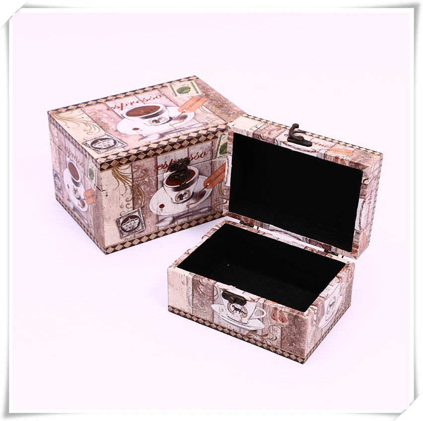 Retro Rectangular Large and Medium Size Small Storage Box with Lock Wooden Box Solid Wood Box Wooden Small Storage Box