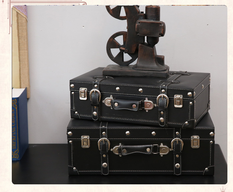 Retro Suitcase Wooden Box Window Display Photography Props Wooden Ornaments Sample Room Decoration American Style Retro Suitcase Wooden Box Window Display Photography Props Wooden Ornaments Sample Room Decoration American Style