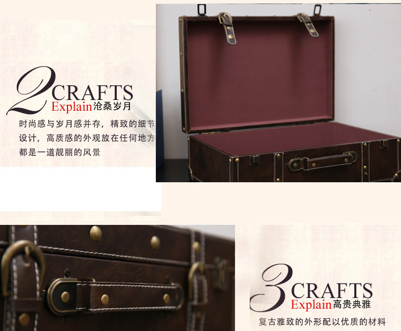 Retro Suitcase Wooden Box Window Display Photography Props Wooden Ornaments Sample Room Decoration American Style Retro Suitcase Wooden Box Window Display Photography Props Wooden Ornaments Sample Room Decoration American Style