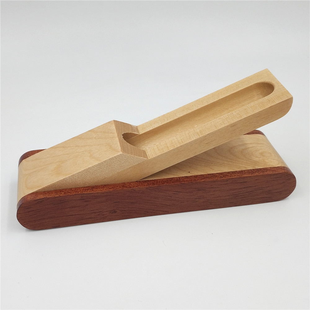 Factory Direct Sale Wooden Pencil Case Boutique Wood Splicing Folding Mahogany Pencil Case Steel Pencil Case Wooden Box Wooden Box