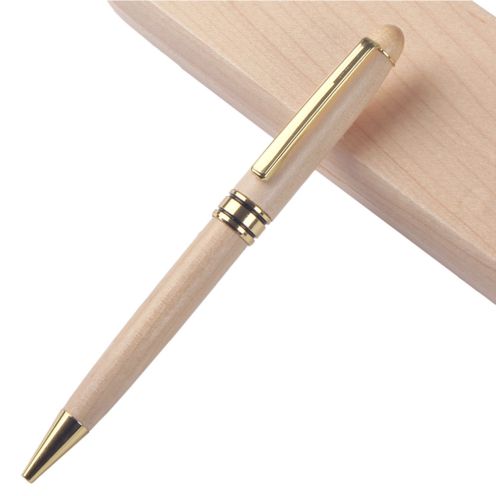 Metal Wood Ballpoint Pen Suit Raw Wood Red Wood Pen Business Office Wooden Box Beech Pen