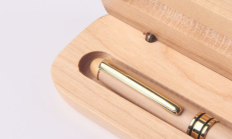 Metal Wood Ballpoint Pen Suit Raw Wood Red Wood Pen Business Office Wooden Box Beech Pen