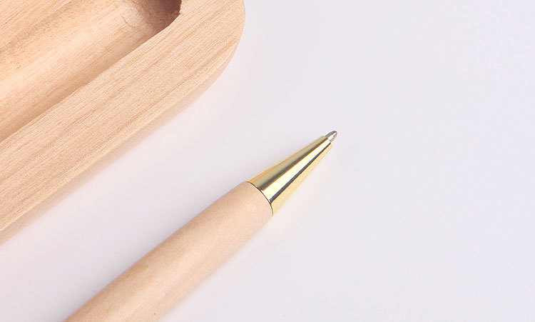 Metal Wood Ballpoint Pen Suit Raw Wood Red Wood Pen Business Office Wooden Box Beech Pen