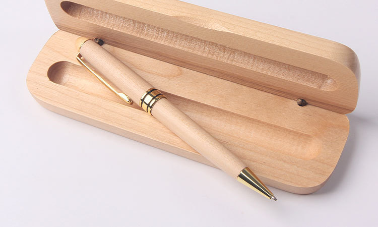 Metal Wood Ballpoint Pen Suit Raw Wood Red Wood Pen Business Office Wooden Box Beech Pen