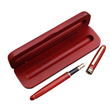 Vintage Rosewood Wood Splicing Ballpoint Pen Suit Wood Splicing Pencil Case Making Enterprise Logo Creative Craft Gift Wooden Box