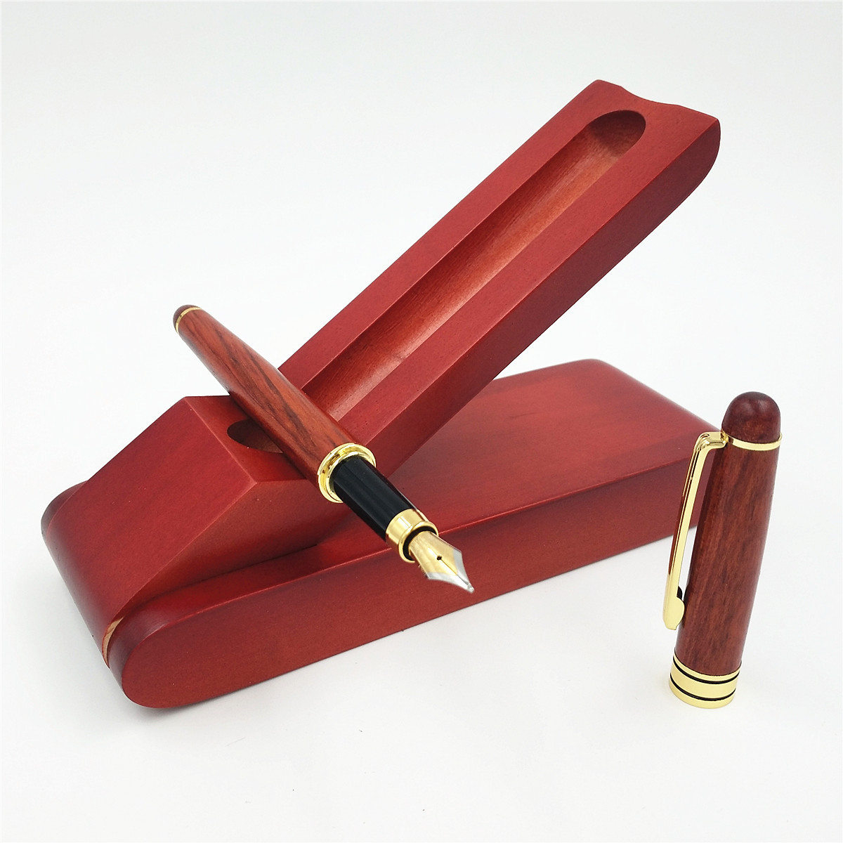 Wooden Stationery Gift Set Ballpoint Pen Ball Pen Pen Optional with Wooden Box Customizable Company Logo