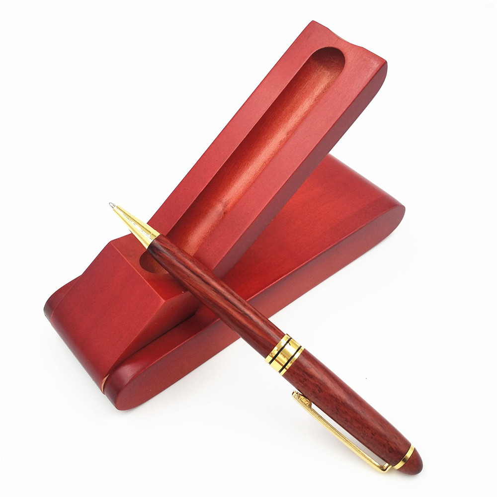 Wooden Stationery Gift Set Ballpoint Pen Ball Pen Pen Optional with Wooden Box Customizable Company Logo
