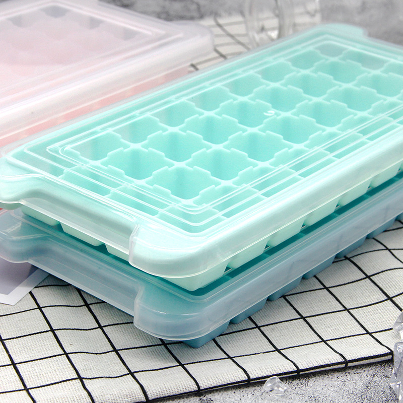Silicone Ice Tray 24 Grid 36 Grid with Lid Household Ice Maker Ice Tray Chocolate Mold Supplementary Food Box Cake Baking
