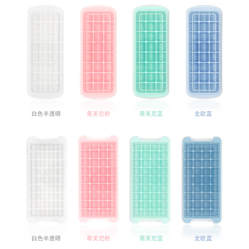 Silicone Ice Tray 24 Grid 36 Grid with Lid Household Ice Maker Ice Tray Chocolate Mold Supplementary Food Box Cake Baking