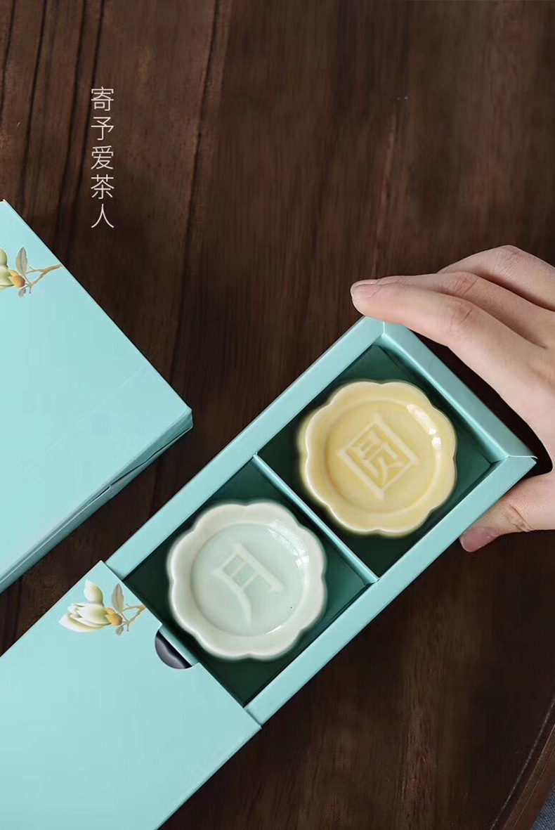 Festival Business Leaders Gift Blooming Flowers and Full Moon Tea Moon Cake Tea Containers Tea Tray Kung Fu Tea Set