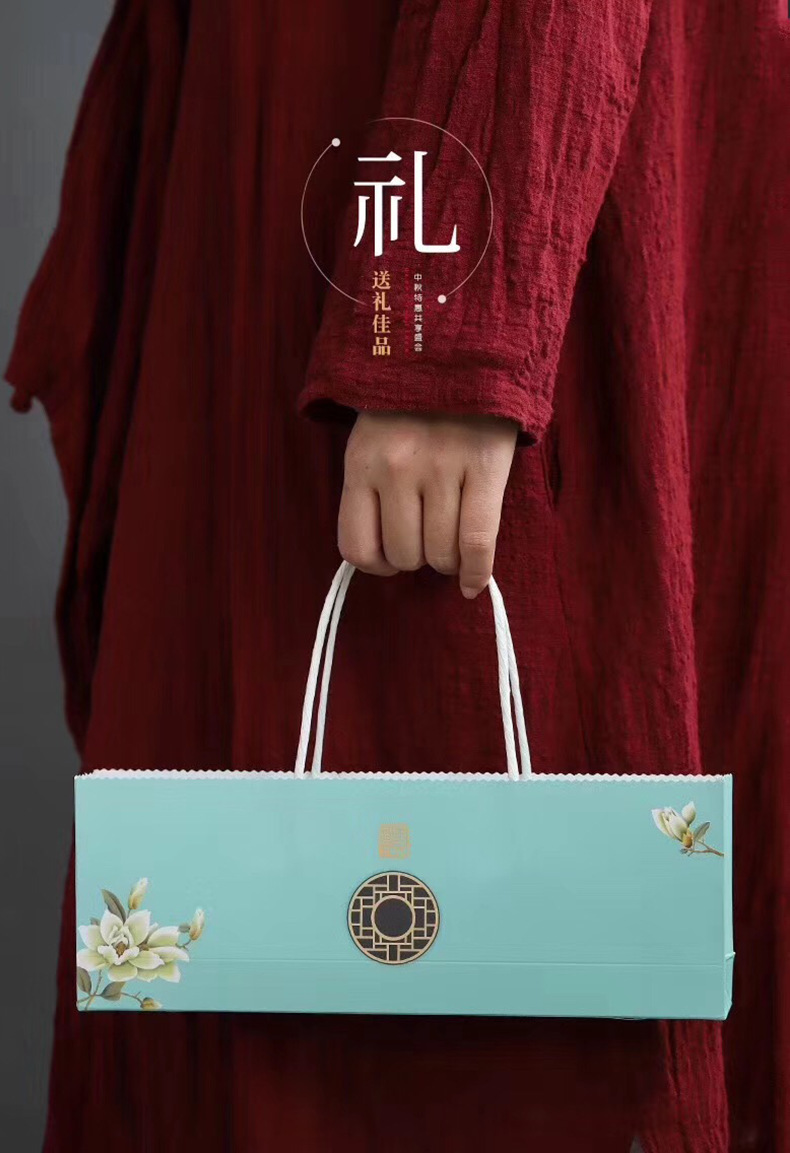 Festival Business Leaders Gift Blooming Flowers and Full Moon Tea Moon Cake Tea Containers Tea Tray Kung Fu Tea Set