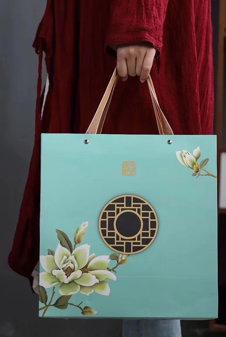 Festival Business Leaders Gift Blooming Flowers and Full Moon Tea Moon Cake Tea Containers Tea Tray Kung Fu Tea Set