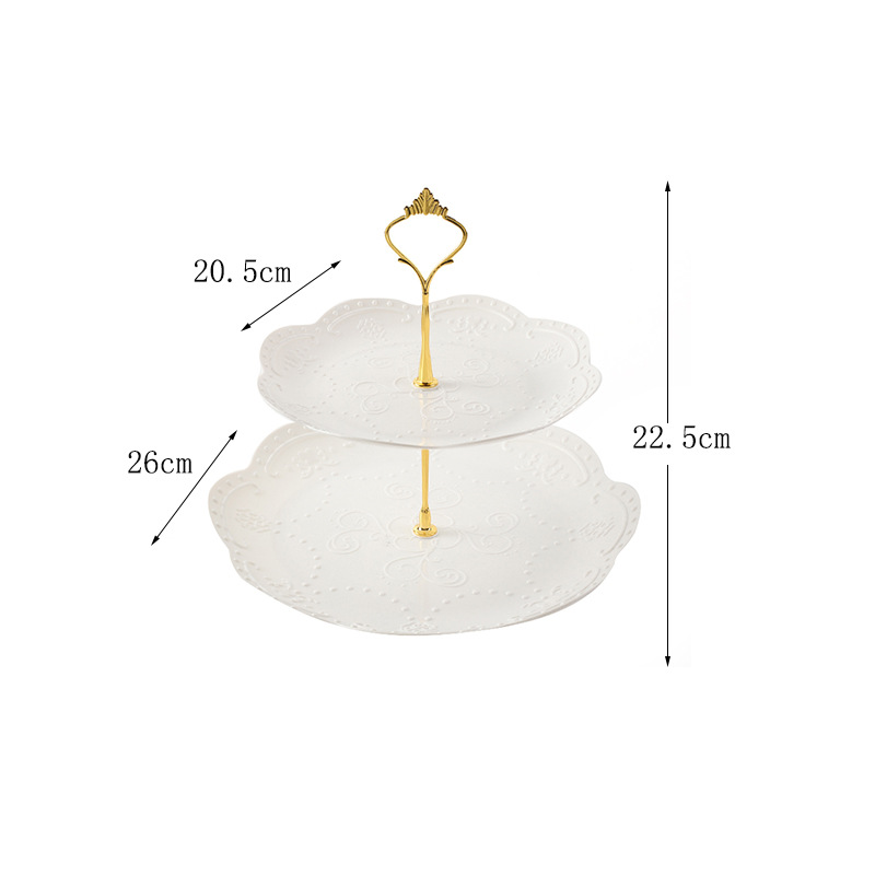 Afternoon Tea Dessert Tray MultiLayer Plastic Fruit Plate Dessert Table Decoration Cake Plate ThreeLayer Cake Stand