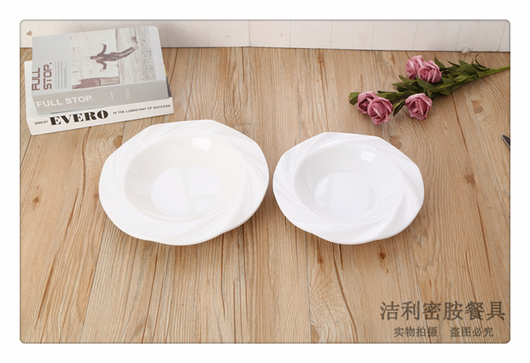 Melamine Tableware Imitation Porcelain Solid Color Simple European Cake Plate Creative Tableware Food Tray Party Barbecue Party Plate