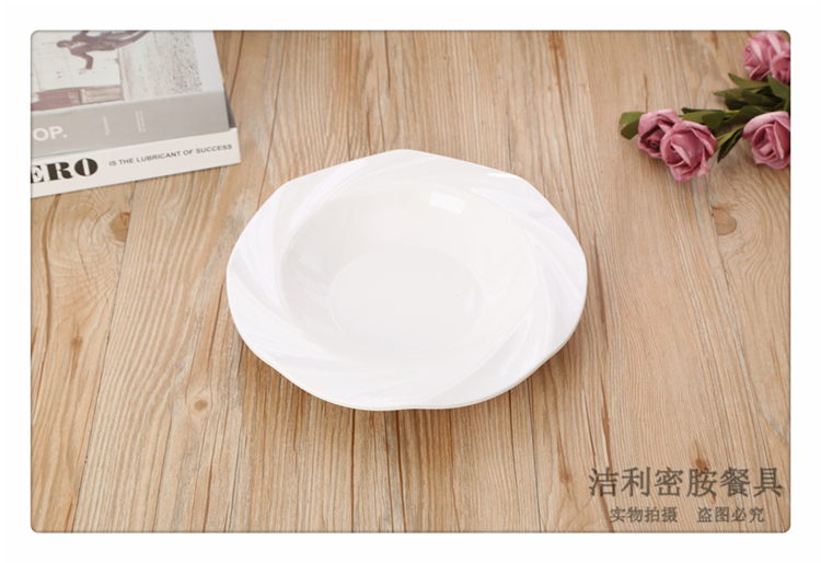 Melamine Tableware Imitation Porcelain Solid Color Simple European Cake Plate Creative Tableware Food Tray Party Barbecue Party Plate