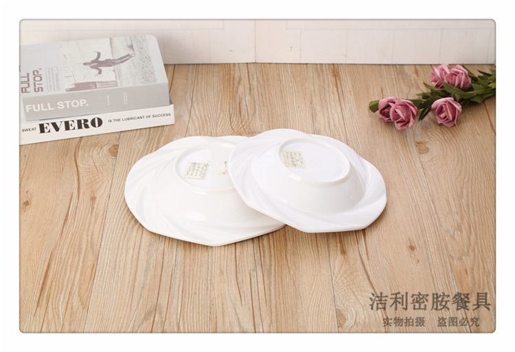 Melamine Tableware Imitation Porcelain Solid Color Simple European Cake Plate Creative Tableware Food Tray Party Barbecue Party Plate