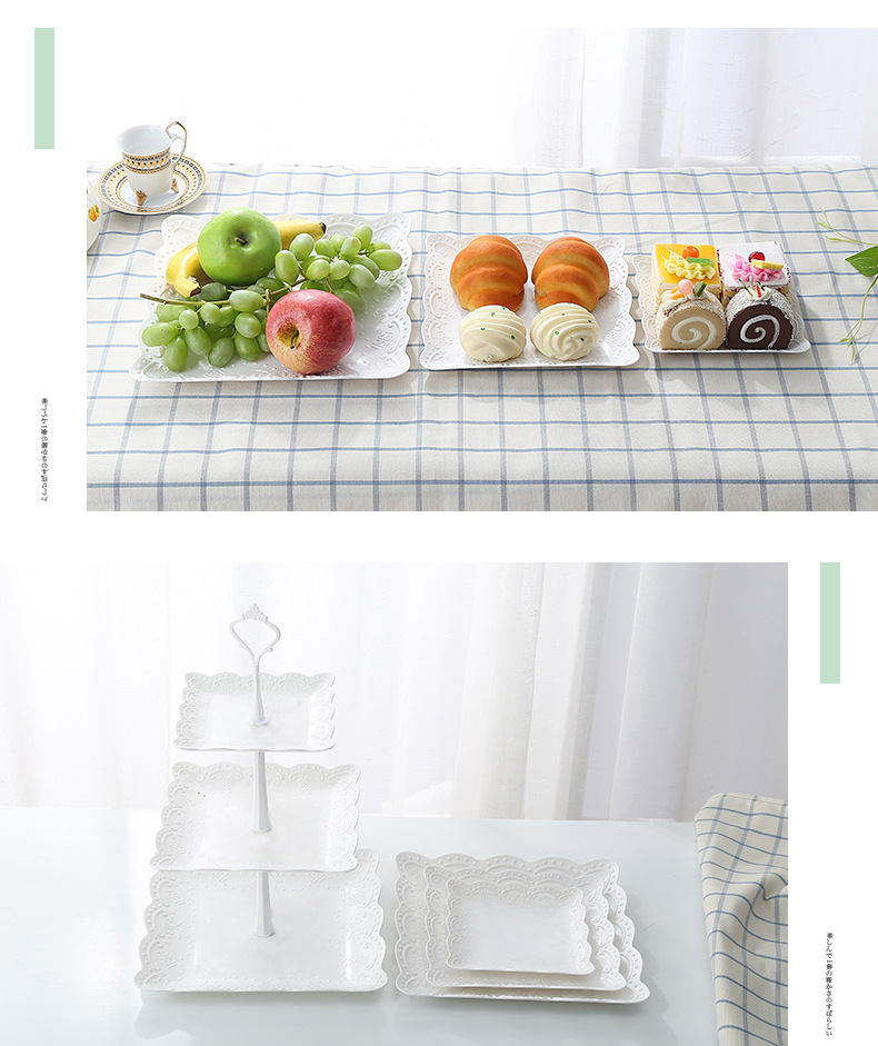 ThreeLayer Fruit Plate Dried Fruit Tray Afternoon Tea Snack Tray Dessert Table MultiLayer Cake Stand Cake Tabletop