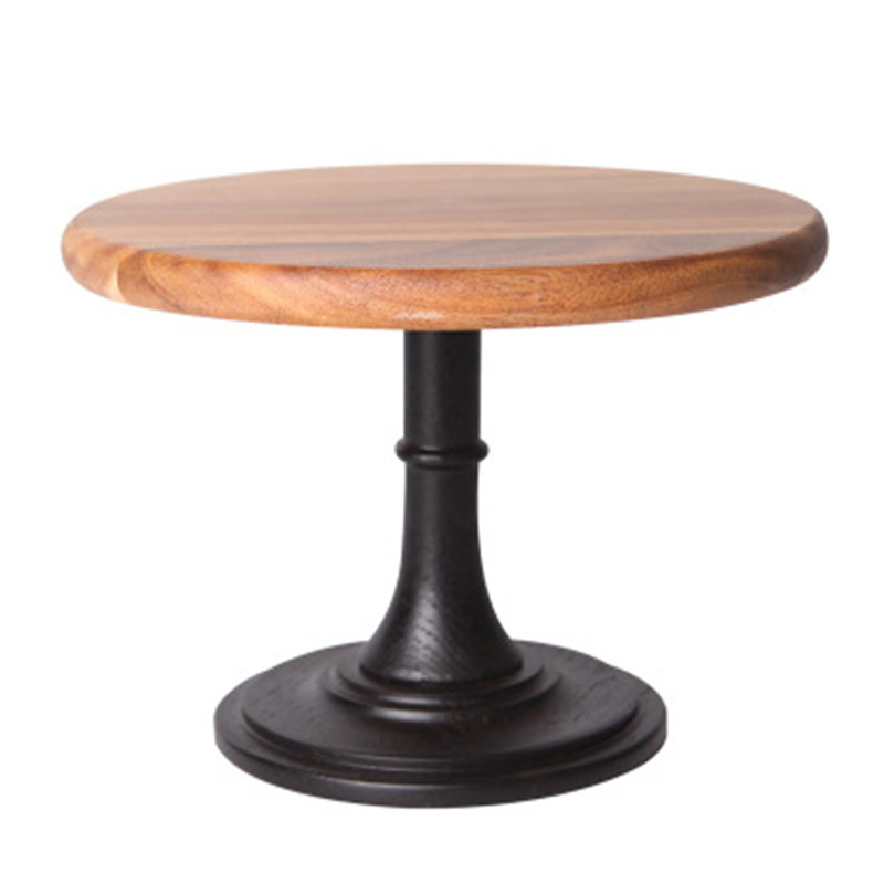 Wooden Cake Stand High Leg Solid Wood Cake Plate European Wedding Party Dessert Display Stand Tray Cake Stand Wholesale