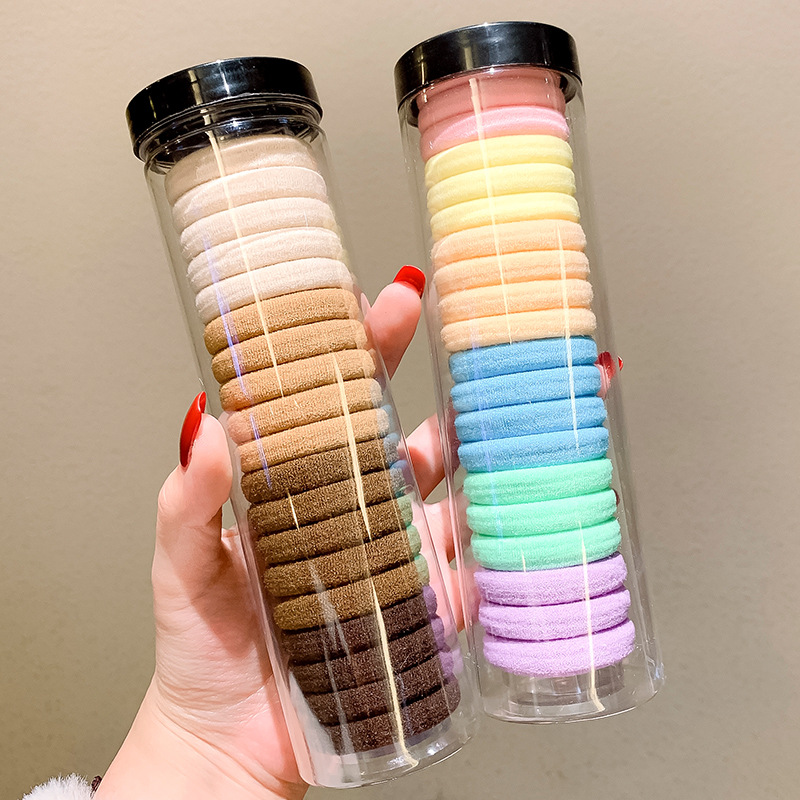 Seamless Head Rope High Elastic Seamless Rubber Band Female Hair-Binding Hair Band for Bun Haircut Does Not Hurt Hair Colored Hair Band Head Accessories