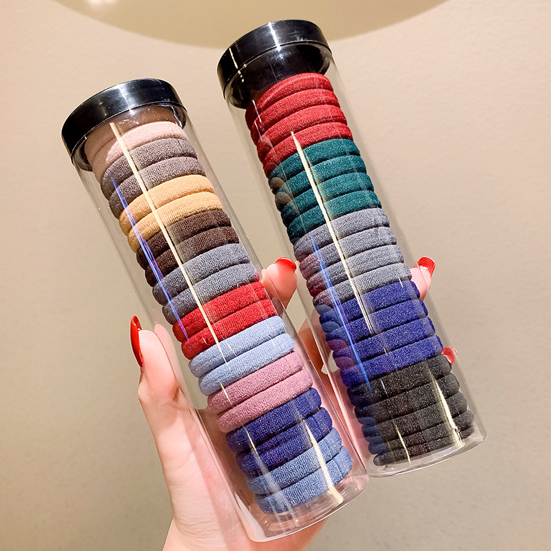 Seamless Head Rope High Elastic Seamless Rubber Band Female Hair-Binding Hair Band for Bun Haircut Does Not Hurt Hair Colored Hair Band Head Accessories