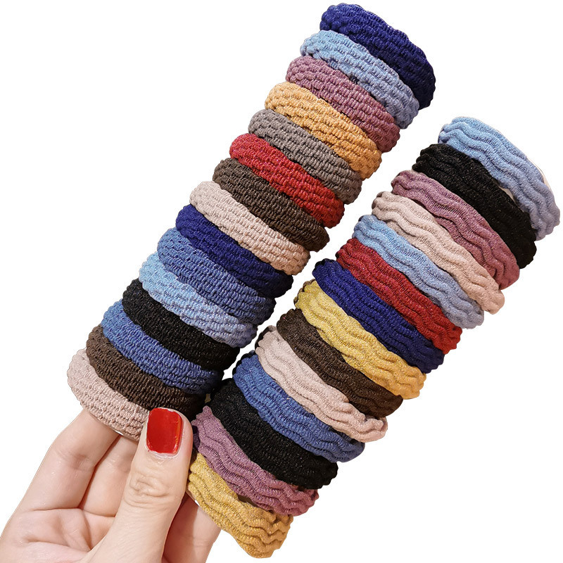 High Elastic Rubber Band Adult Hair Tie Seamless Hairband Thick Hair Rope Female Hair Tie Korean Ornament