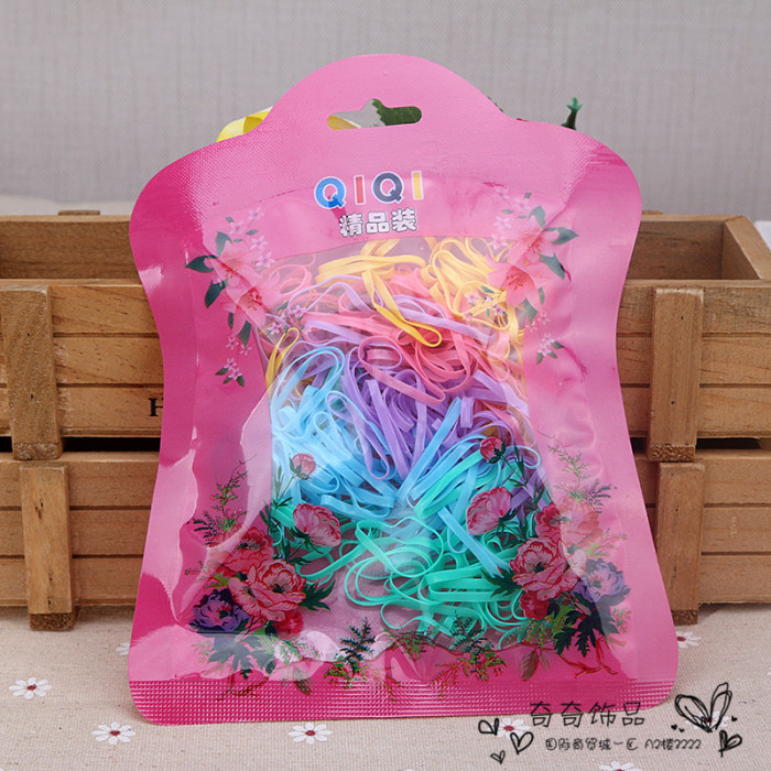 Disposable bag color black rubber band elastic rubber band tied rope children