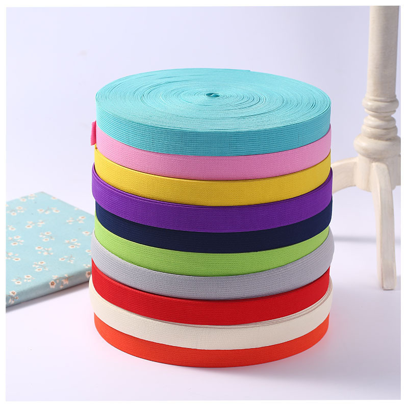 2cm Color Black and White Elastic Band Elastic Adjustable Waist Crocheting Machine Wrapping Cuff Rubber Elastic Band