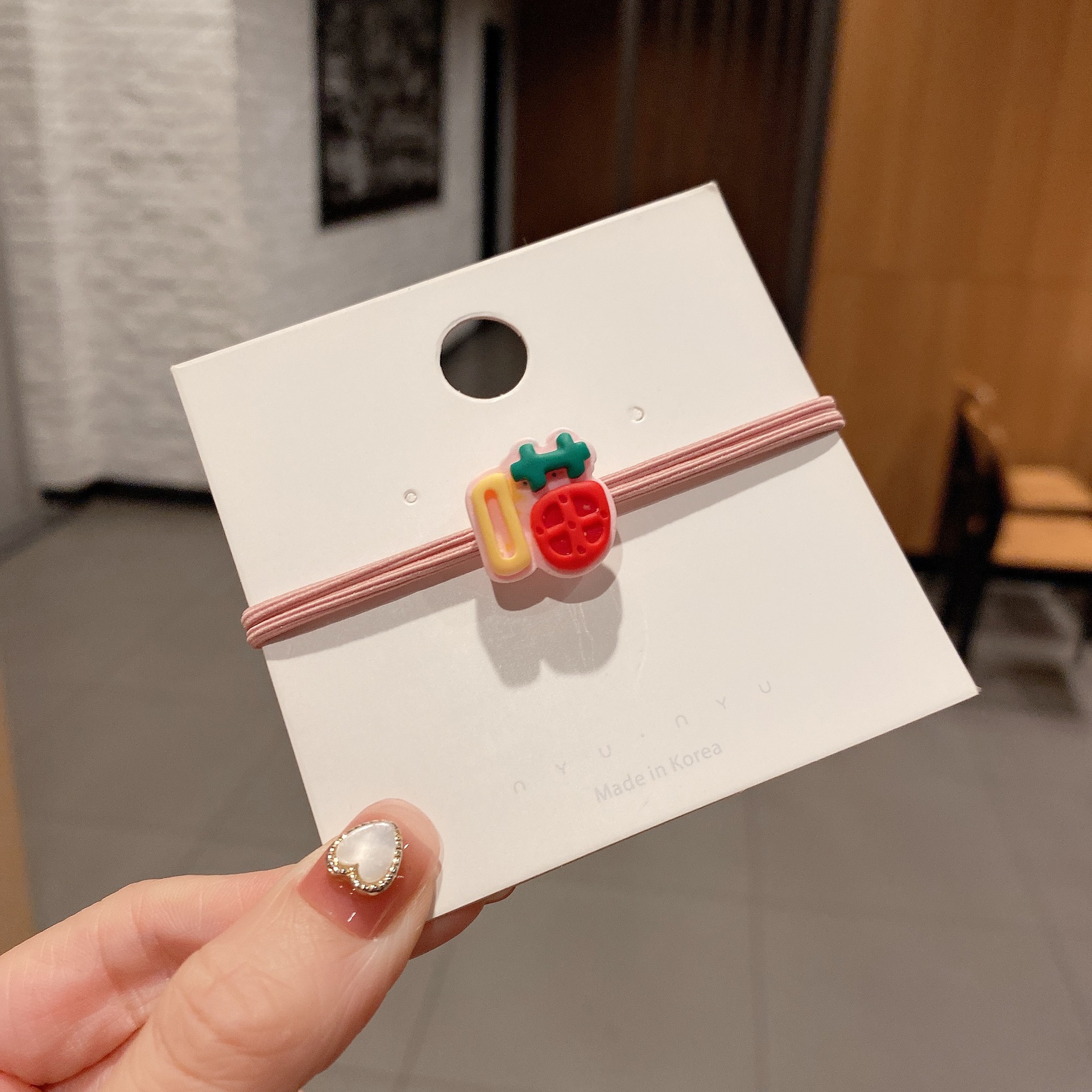 Korean Style Fashion Hair Rope Creative Fruit Element Cute Girl Ponytail Rubber Band Spot High Elastic Hair Accessories Hair Rope
