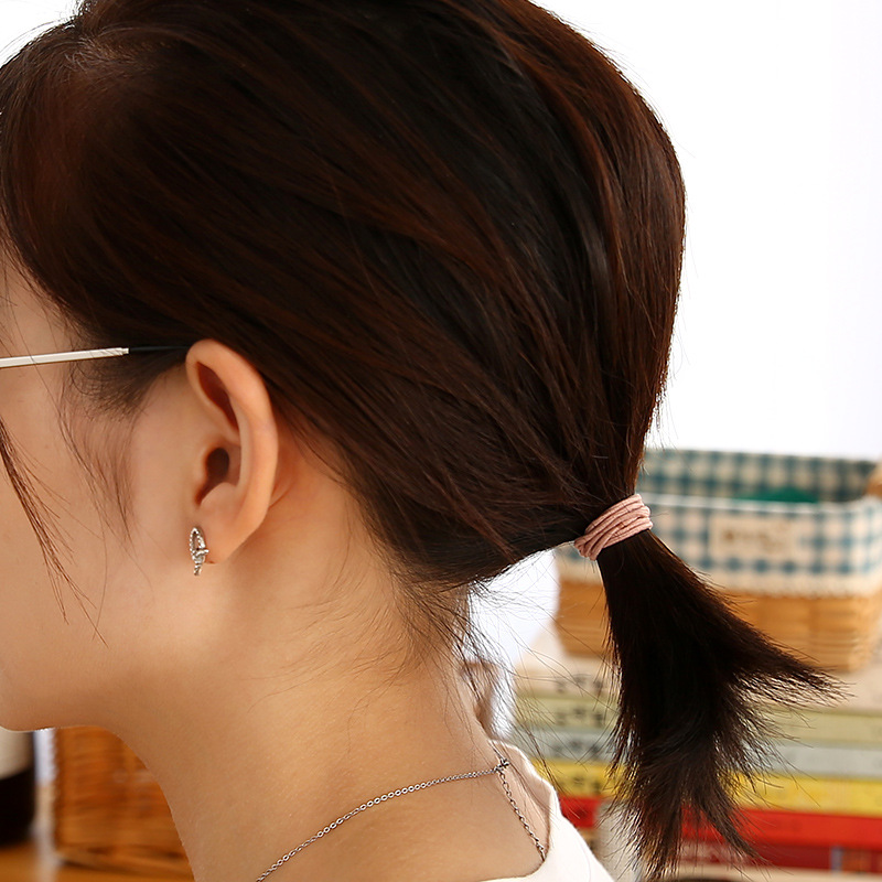Online Influencer Head String Ins Simple Small Circle Thin Hair Rope Girl Tie Hair Elastic Rubber Band Basic Hair Ring Headdress