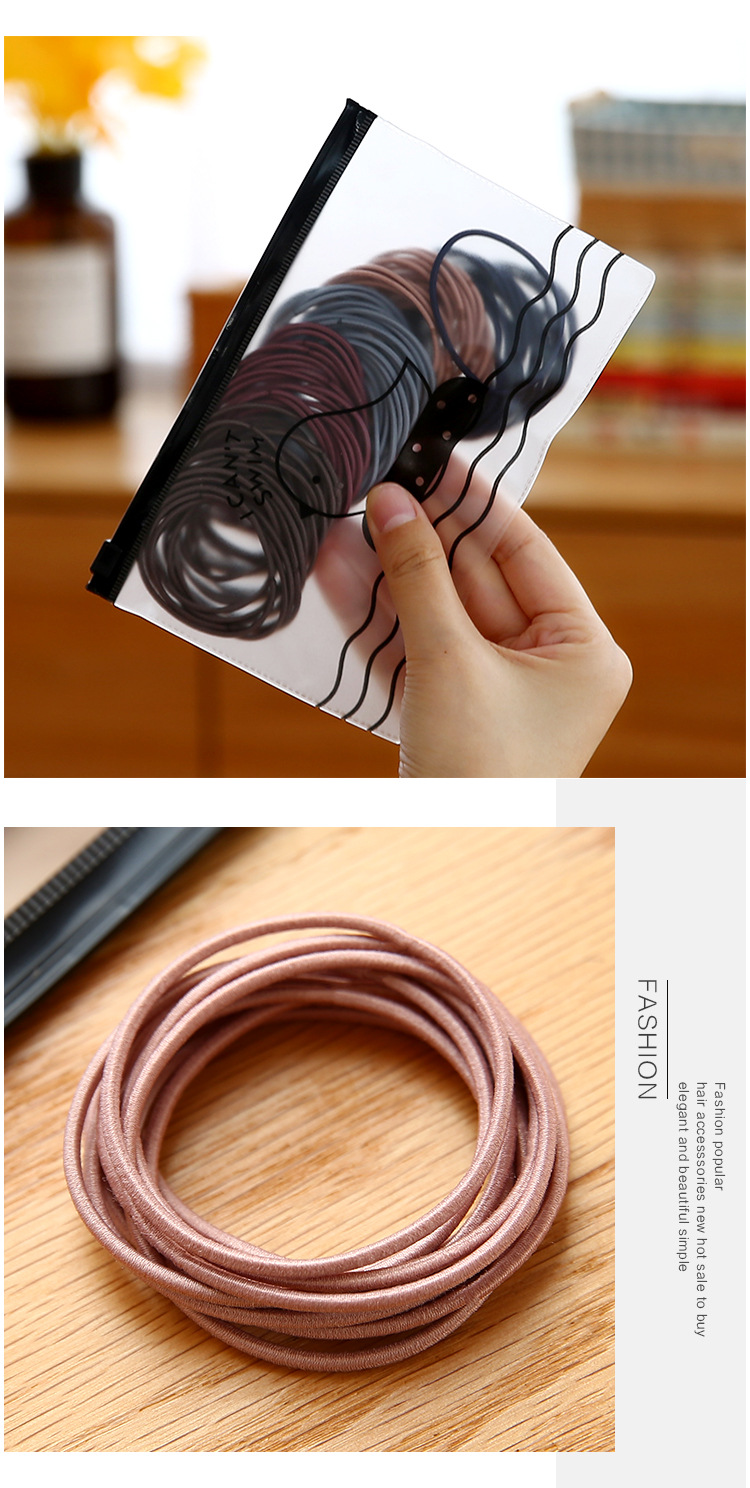 Online Influencer Head String Ins Simple Small Circle Thin Hair Rope Girl Tie Hair Elastic Rubber Band Basic Hair Ring Headdress
